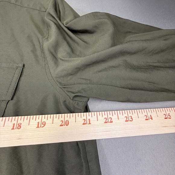 Banana Republic Women's Olive Green Long Sleeve Button Up Utility Shirt NWT Sz S - Picture 10 of 11